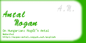 antal mogan business card